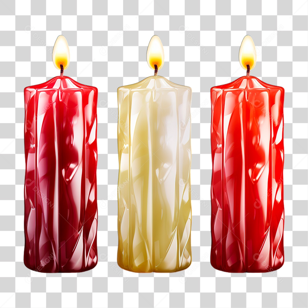 Vela Acessa PNG Transparente