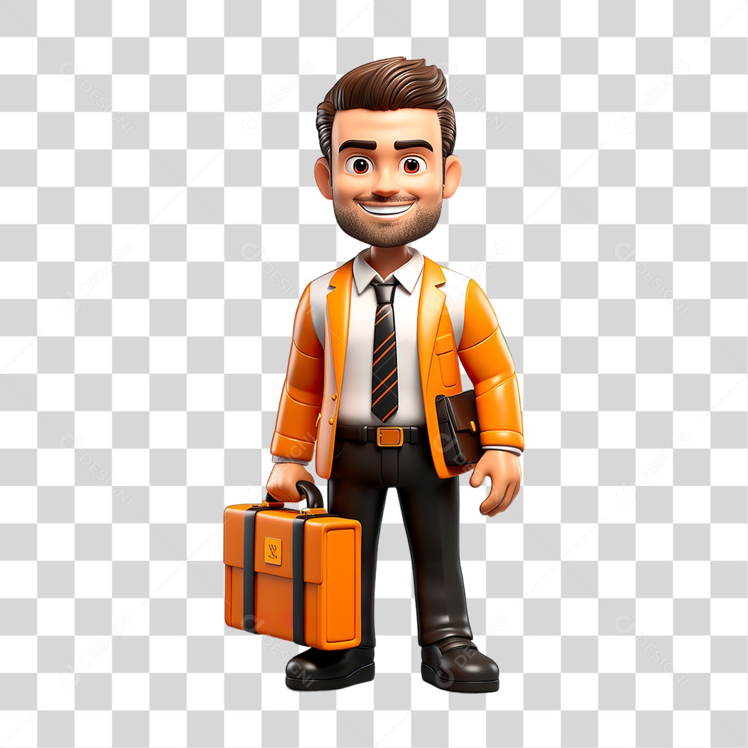 Personagem de Terno PNG Transparente