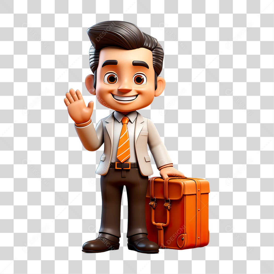 Personagem de Terno PNG Transparente