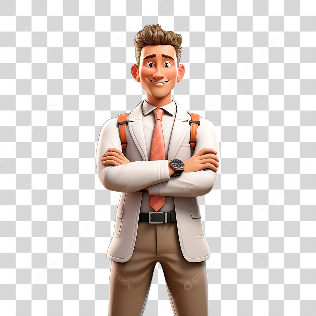 Personagem de Terno PNG Transparente