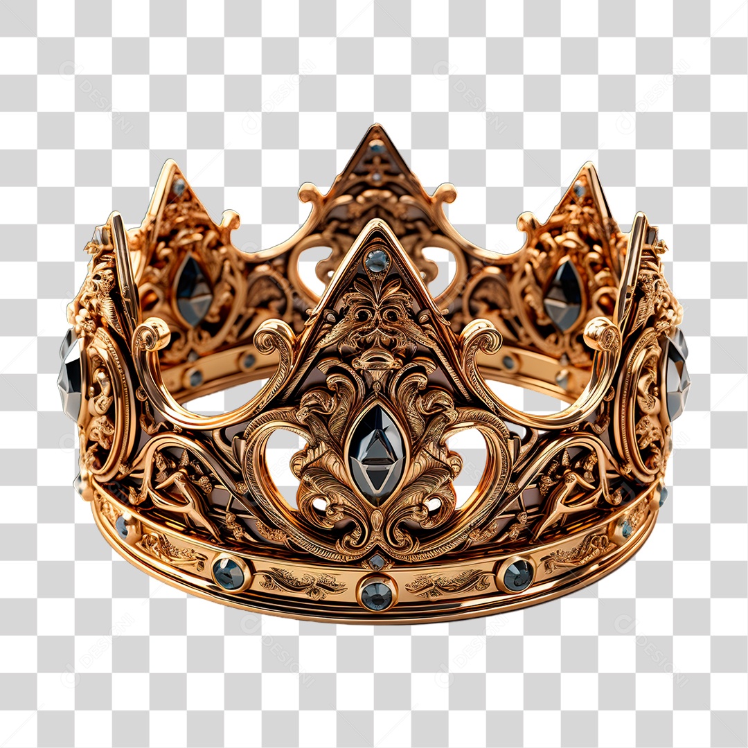 Coroa Dourada PNG Transparente
