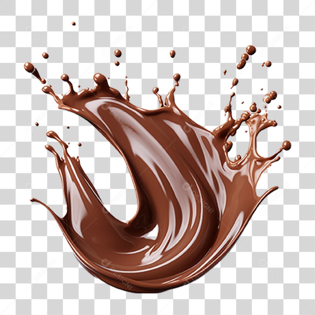 Splash de Chocolate PNG Transparente