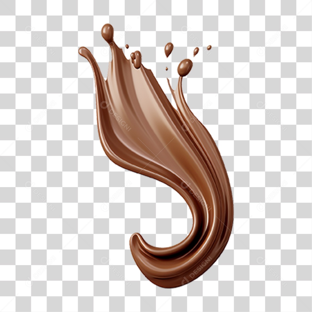 Splash de Chocolate PNG Transparente