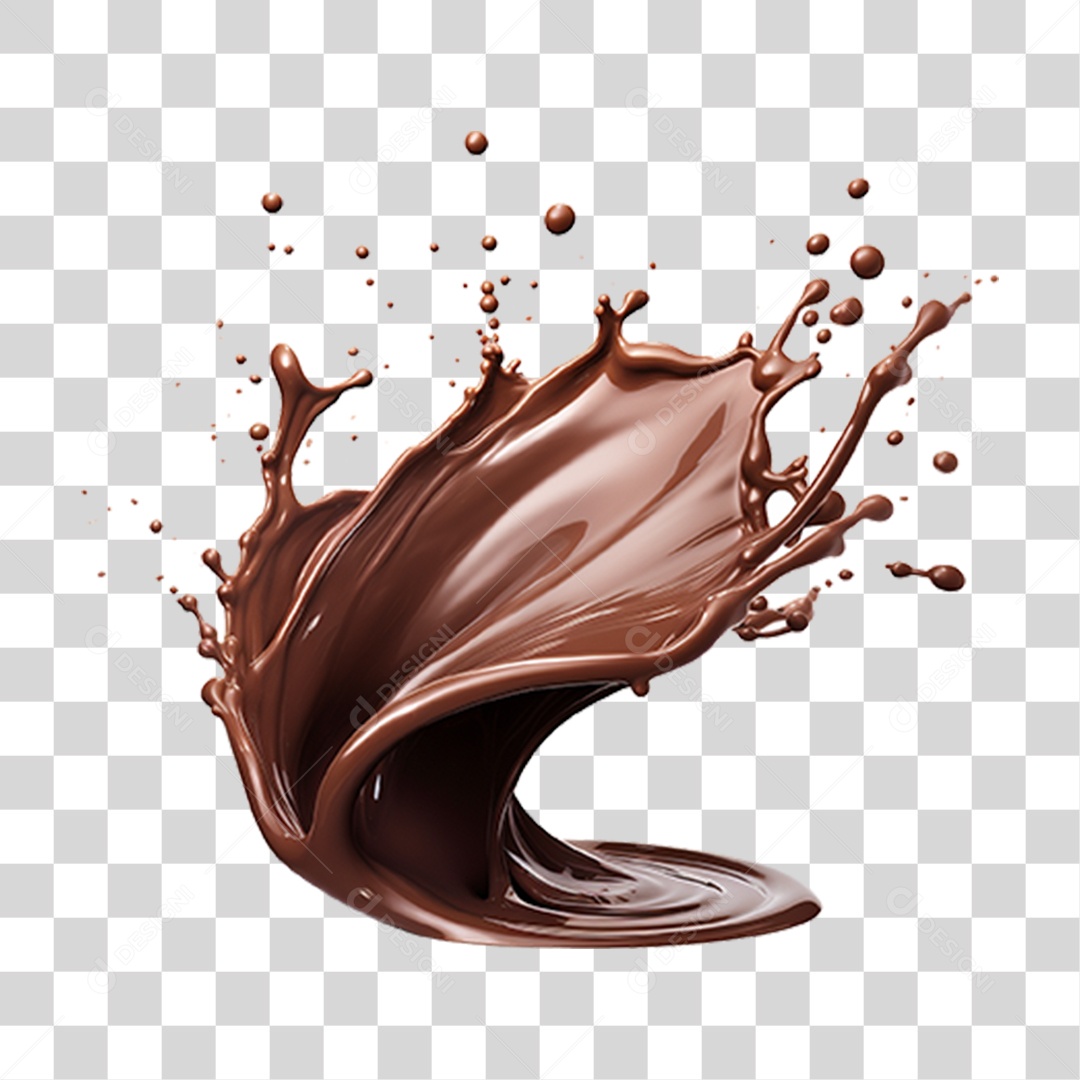 Splash de Chocolate PNG Transparente