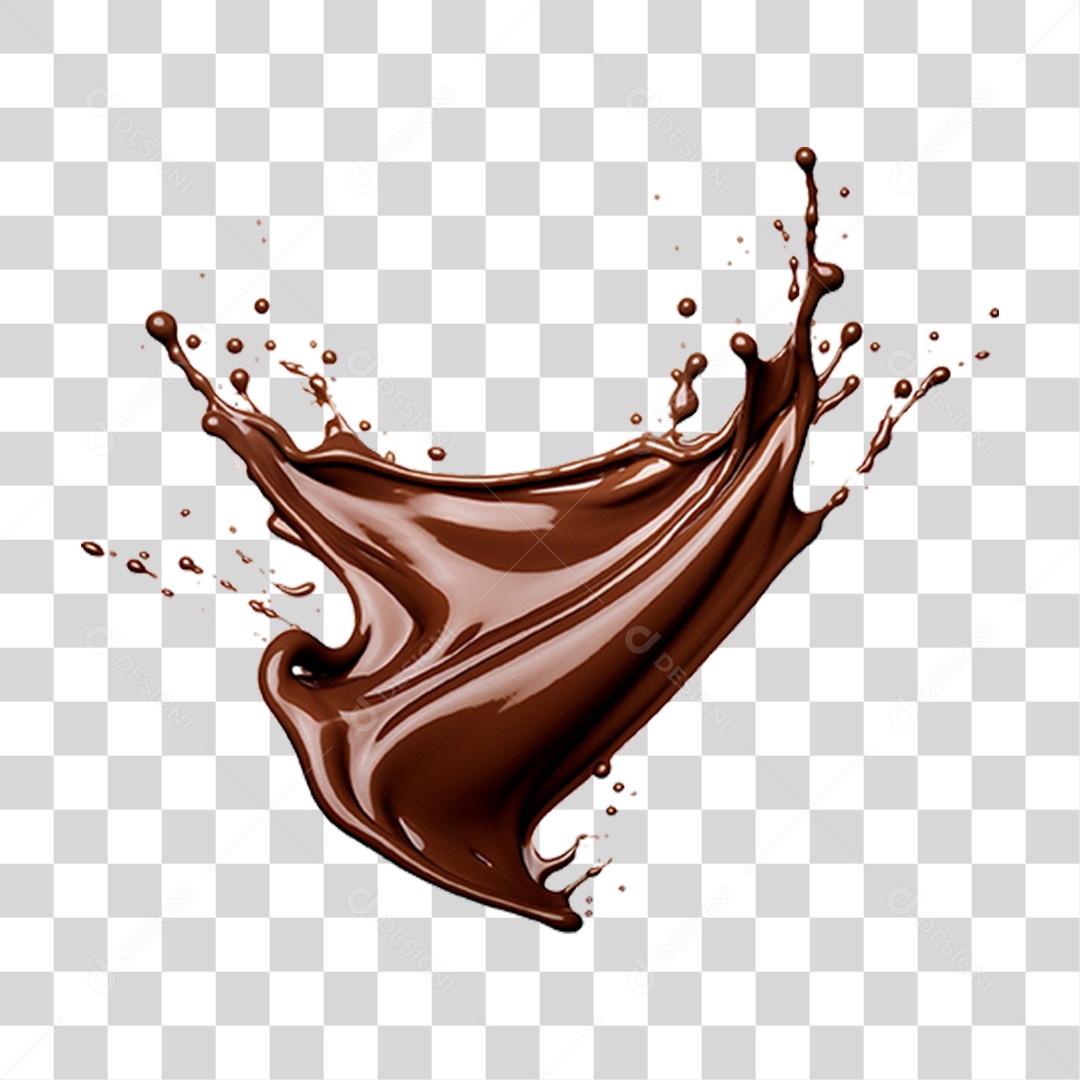 Splash de Chocolate PNG Transparente