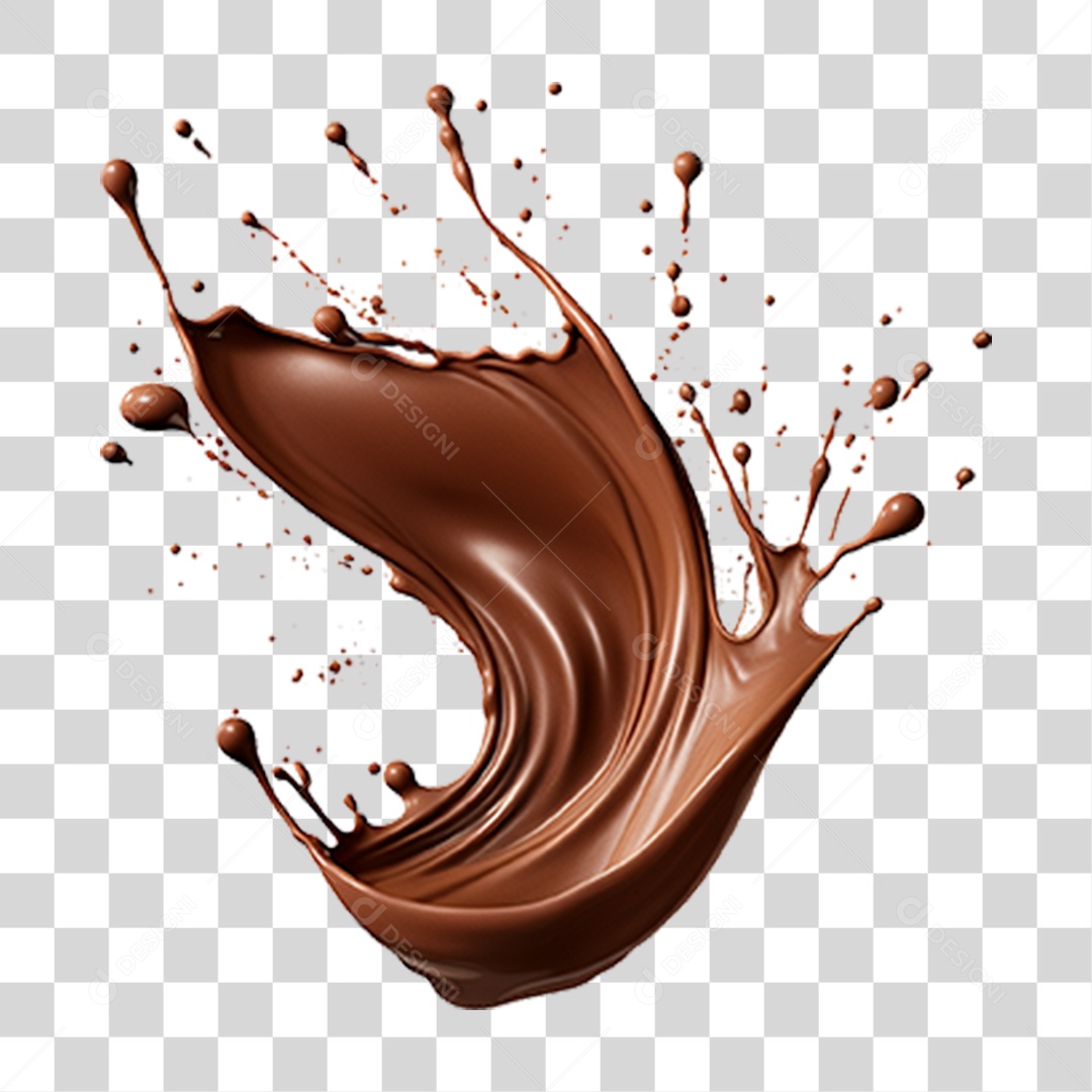 Splash de Chocolate PNG Transparente