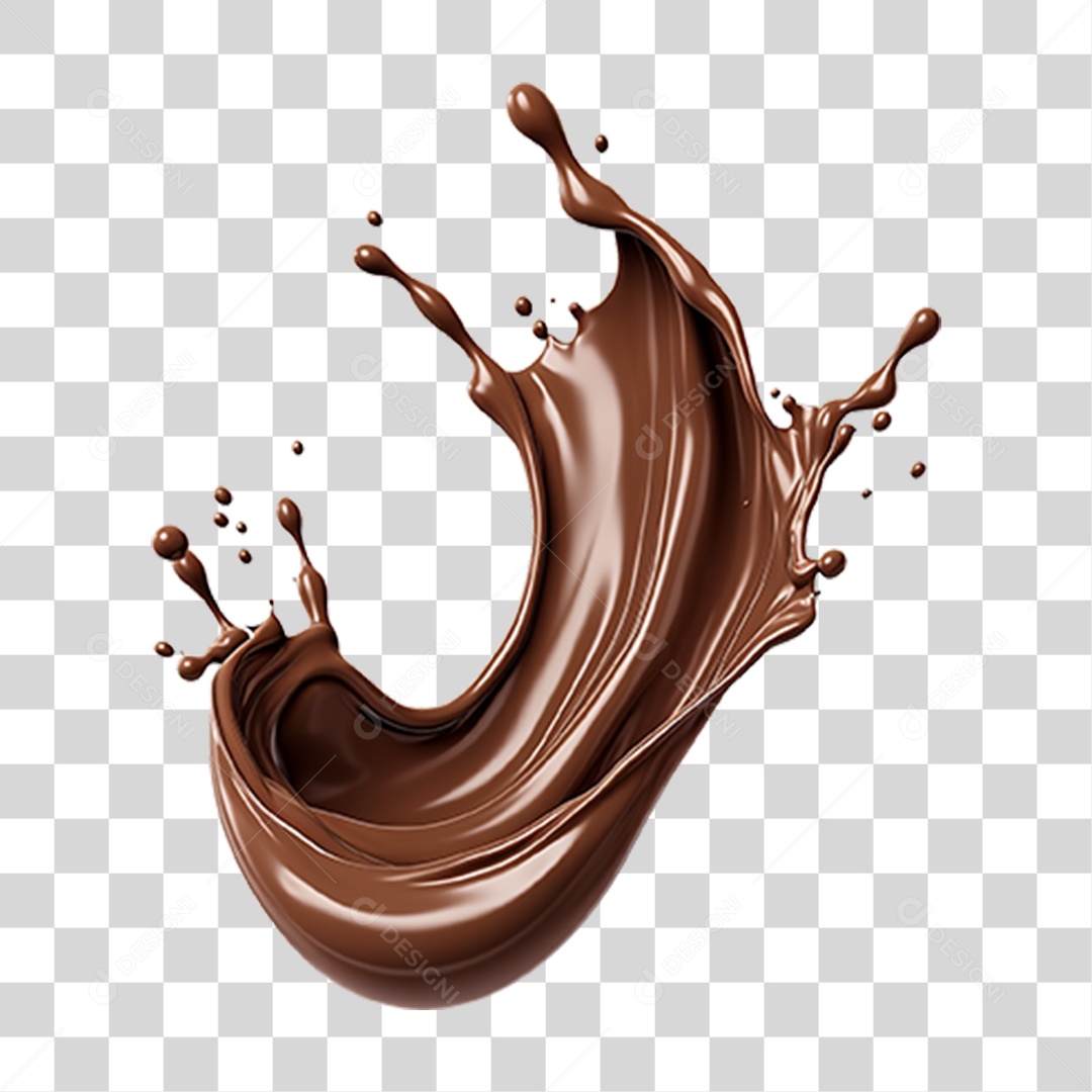 Splash de Chocolate PNG Transparente