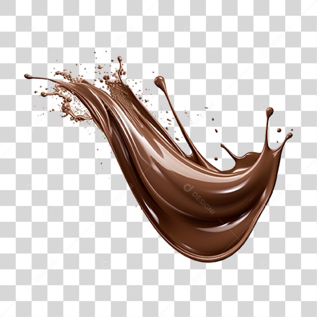 Splash de Chocolate PNG Transparente