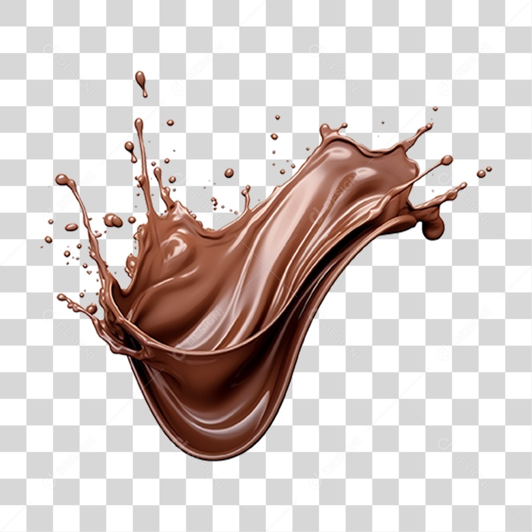 Splash de Chocolate PNG Transparente