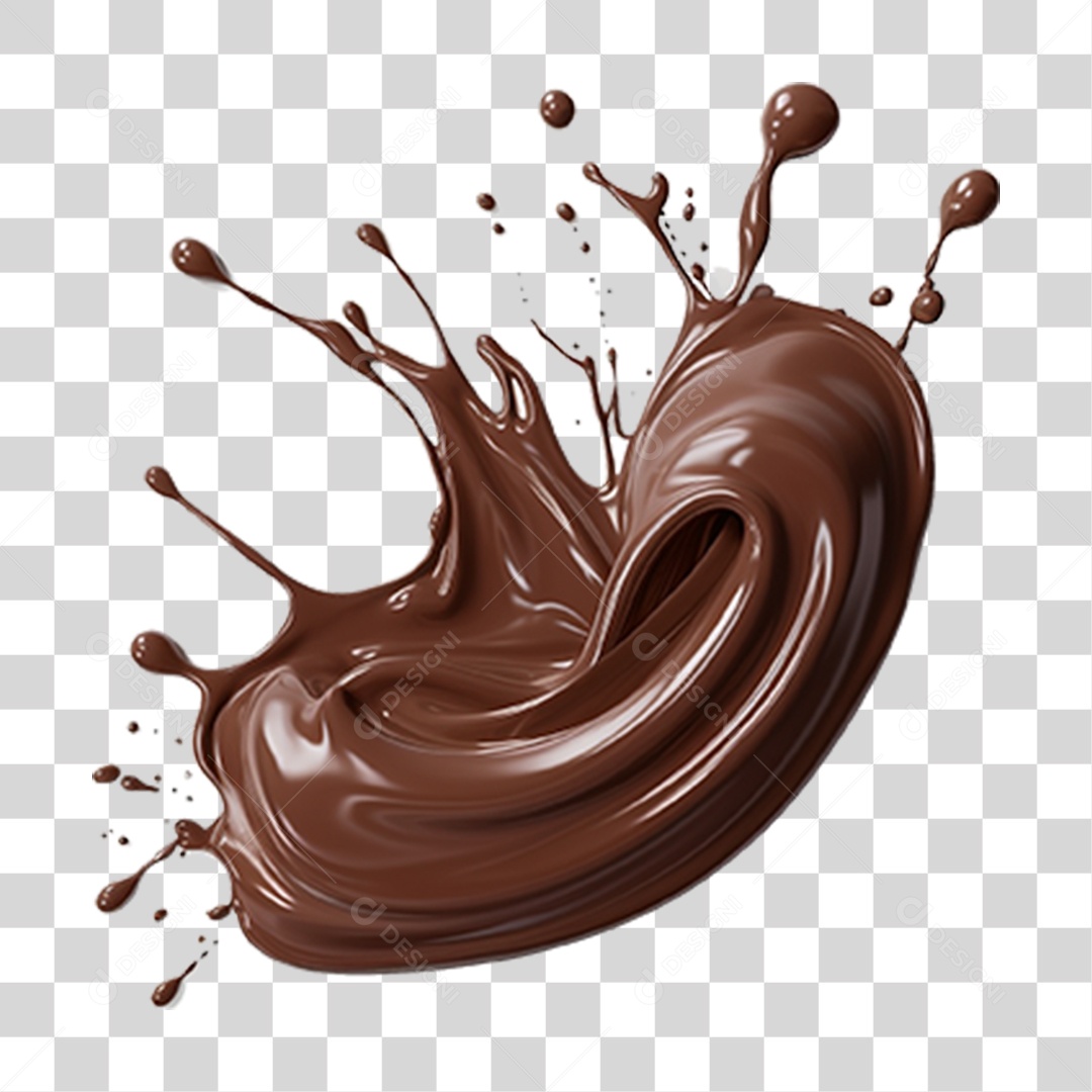 Splash de Chocolate PNG Transparente