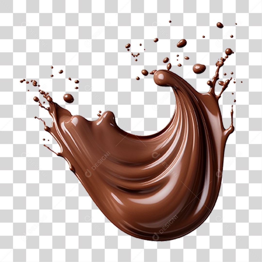 Splash de Chocolate PNG Transparente