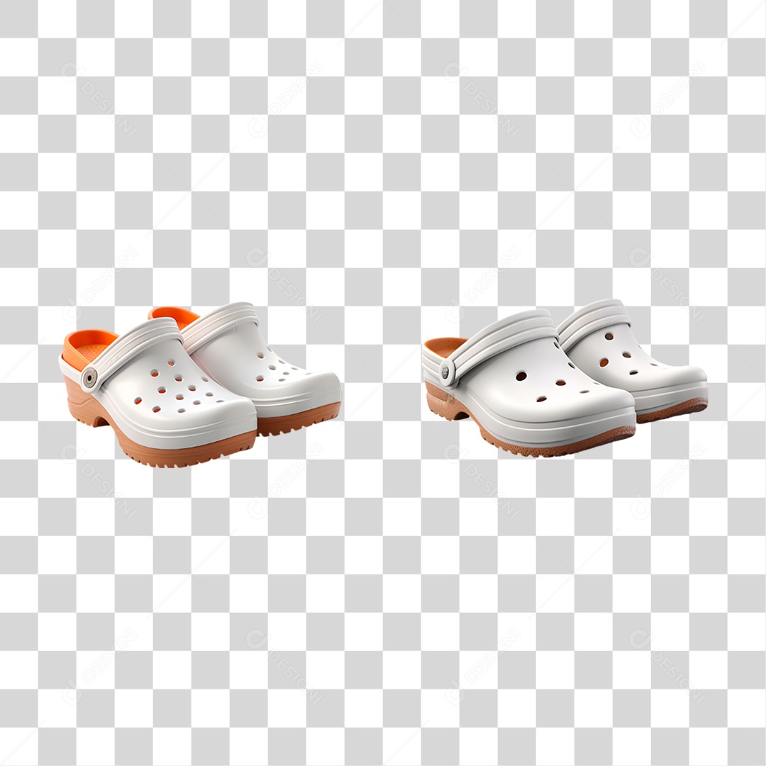Par de Crocs Clog PNG Transparente