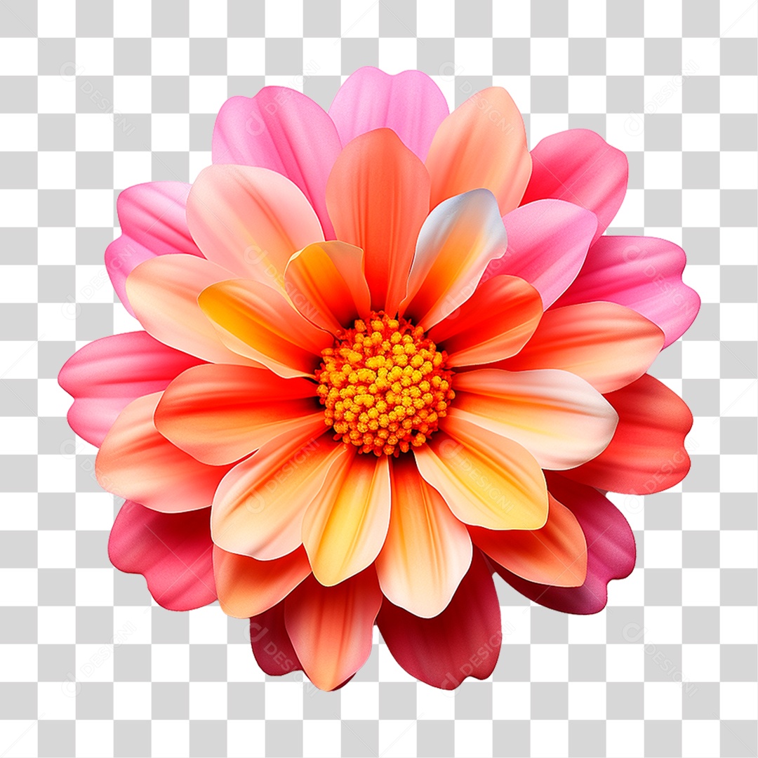 Flor Colorida PNG Transparente