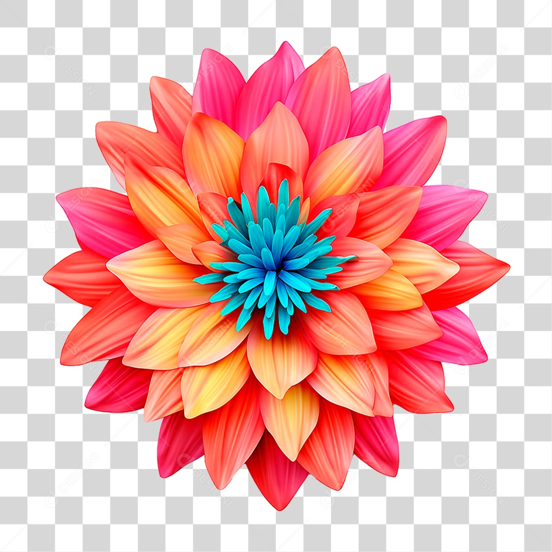 Flor Vermelha PNG Transparente