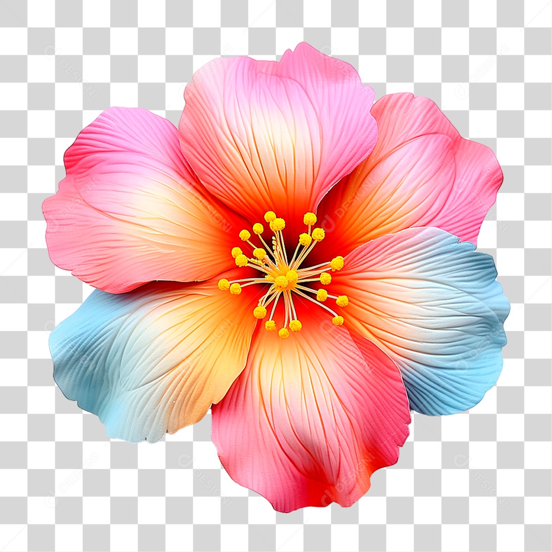 Flor Colorida PNG Transparente