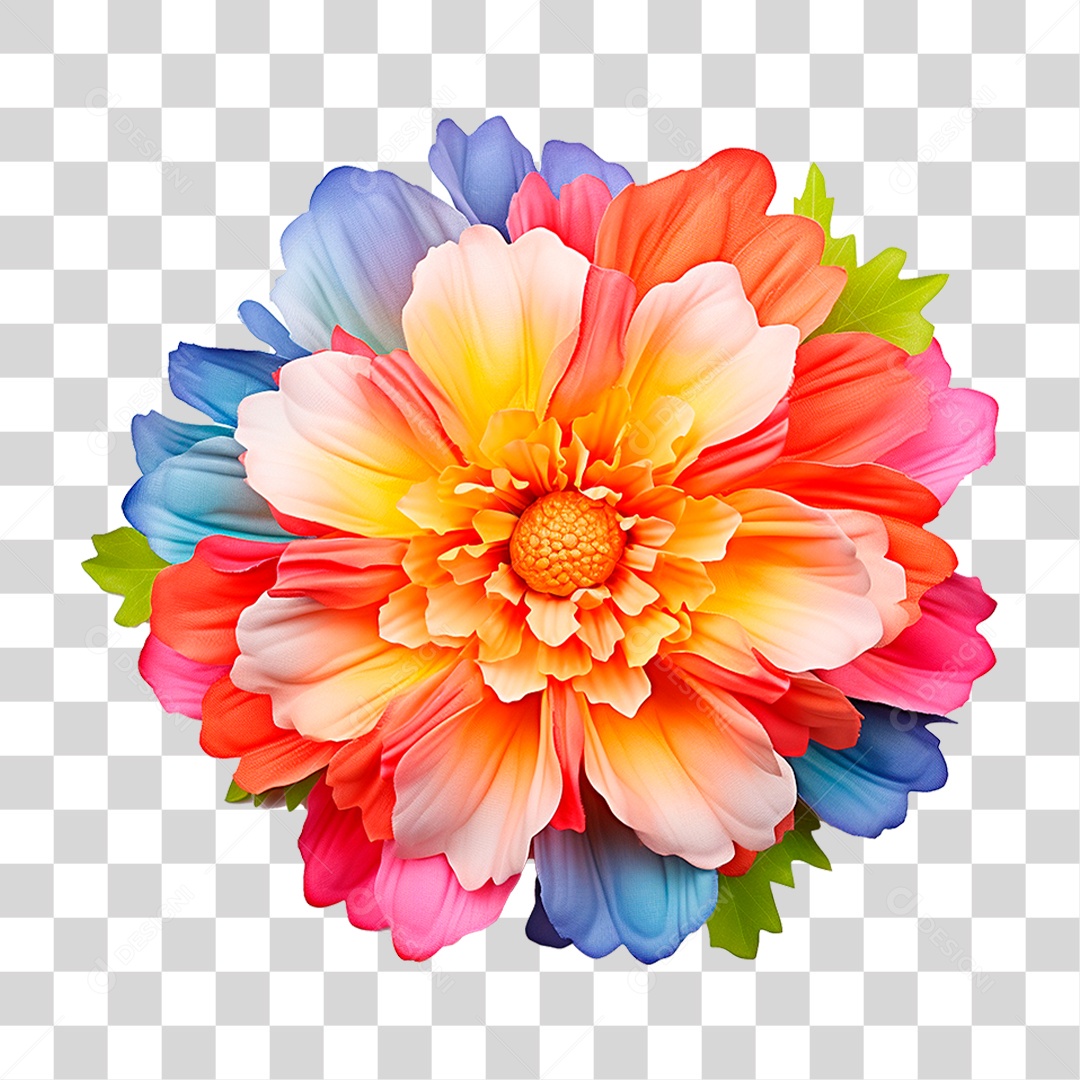 Flor Colorida PNG Transparente