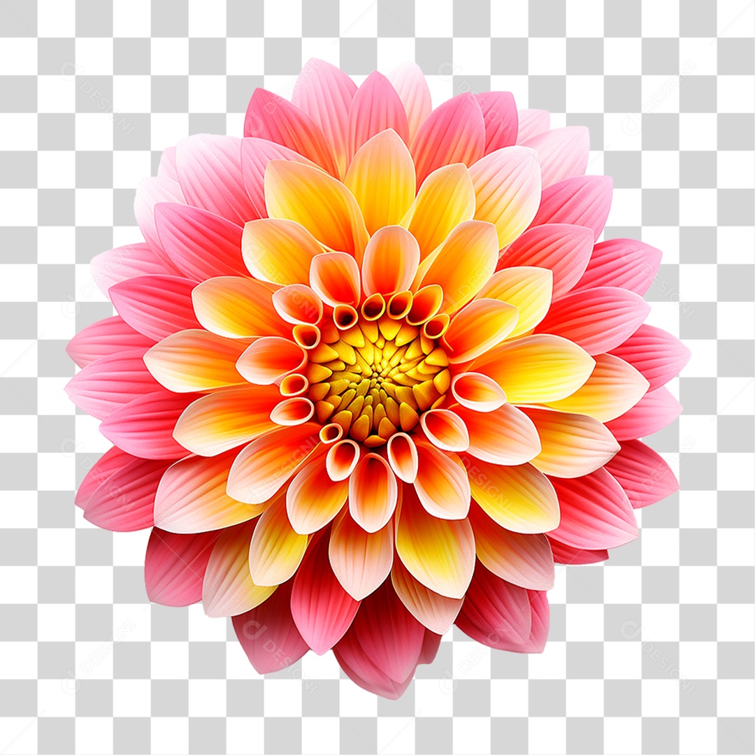 Flor Colorida PNG Transparente