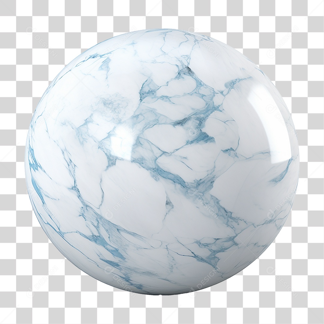 Bola de Mármore PNG Transparente