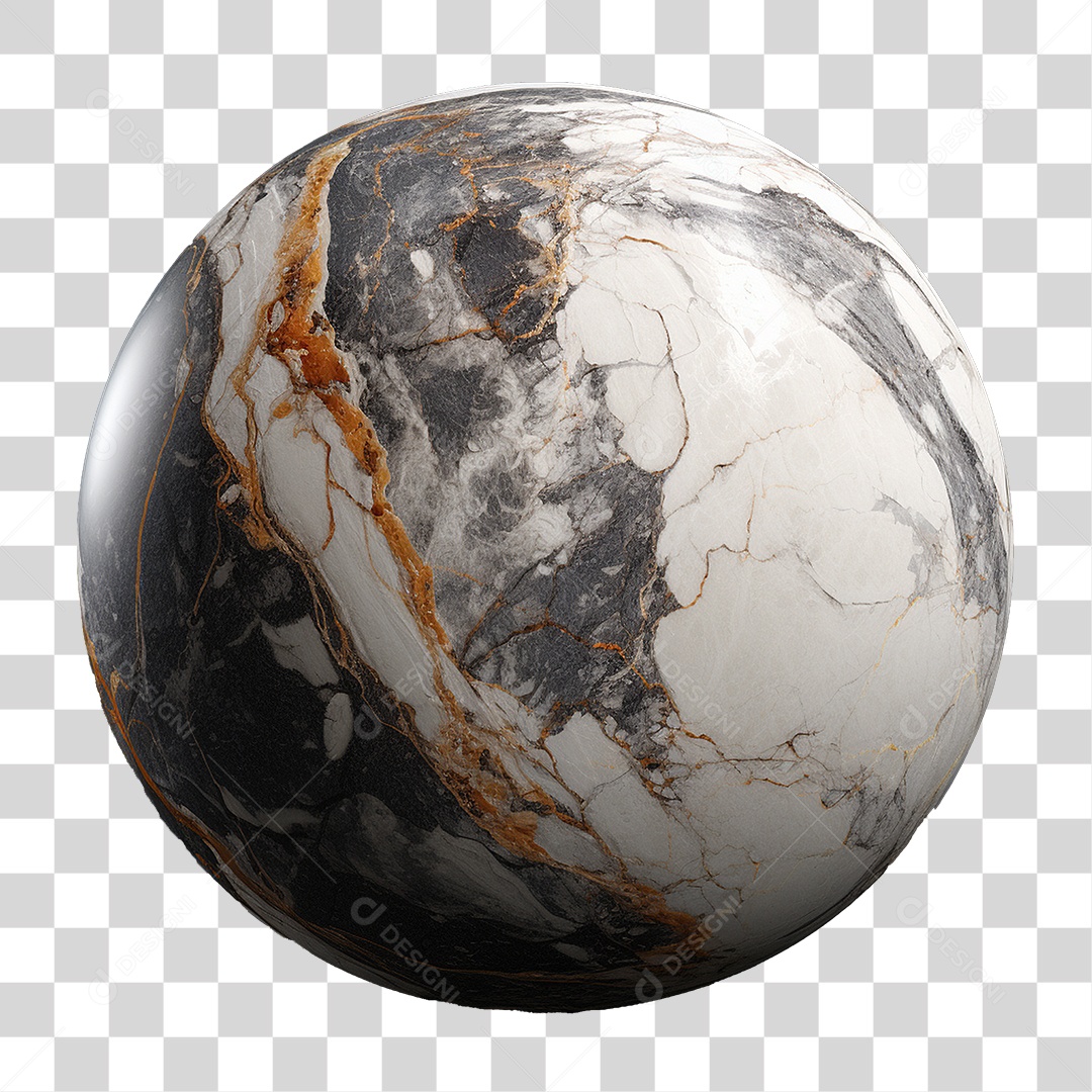 Bola de Mármore PNG Transparente