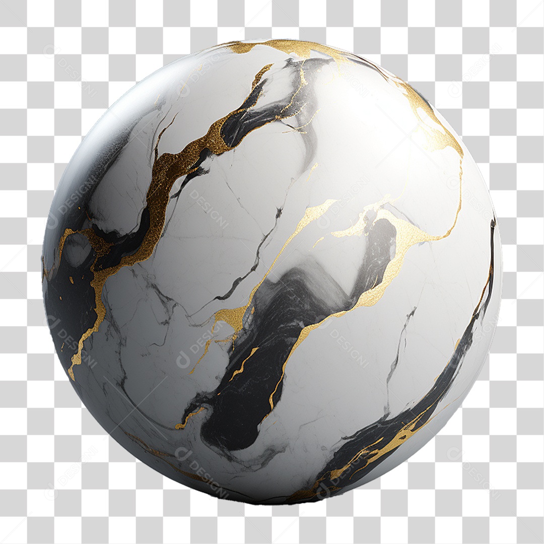 Bola de Mármore PNG Transparente