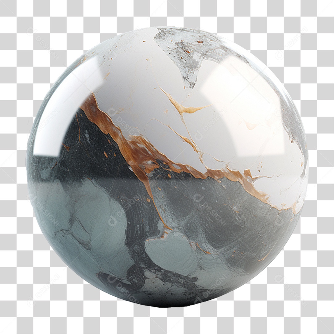 Bola de Mármore PNG Transparente