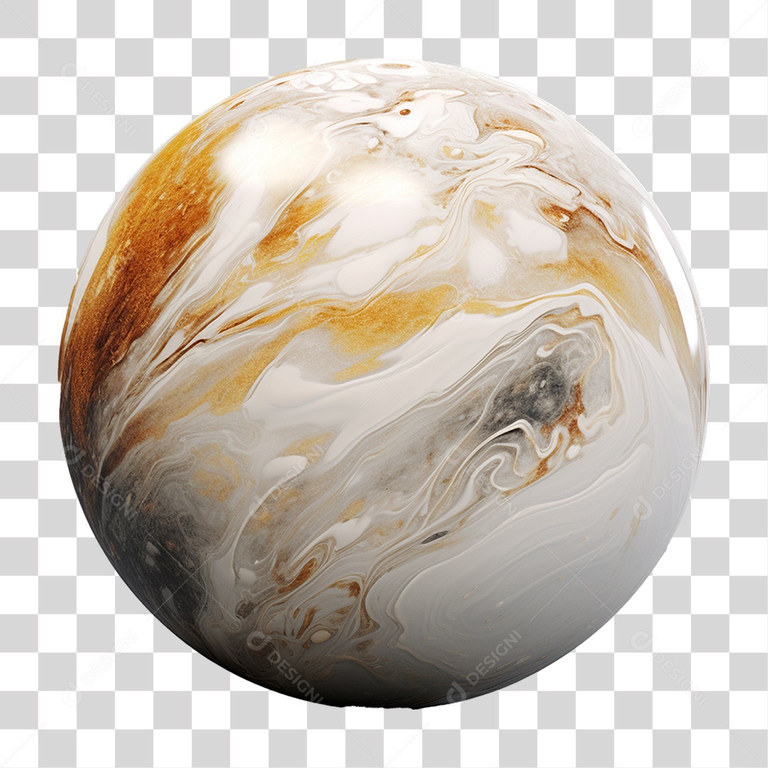 Bola de Mármore PNG Transparente