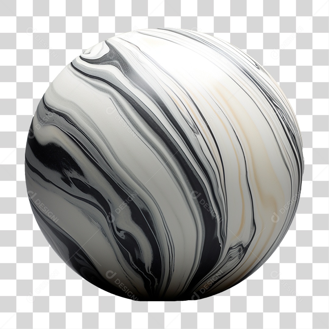 Bola de Mármore PNG Transparente