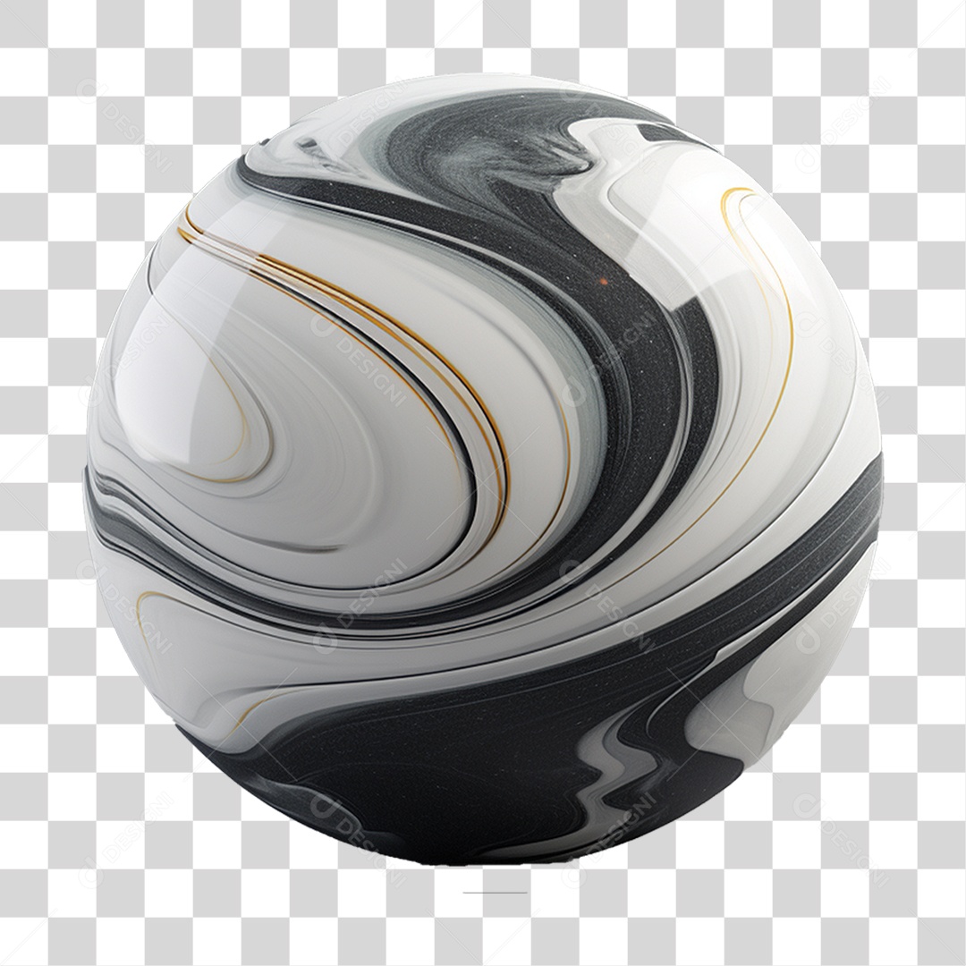 Bola de Mármore PNG Transparente