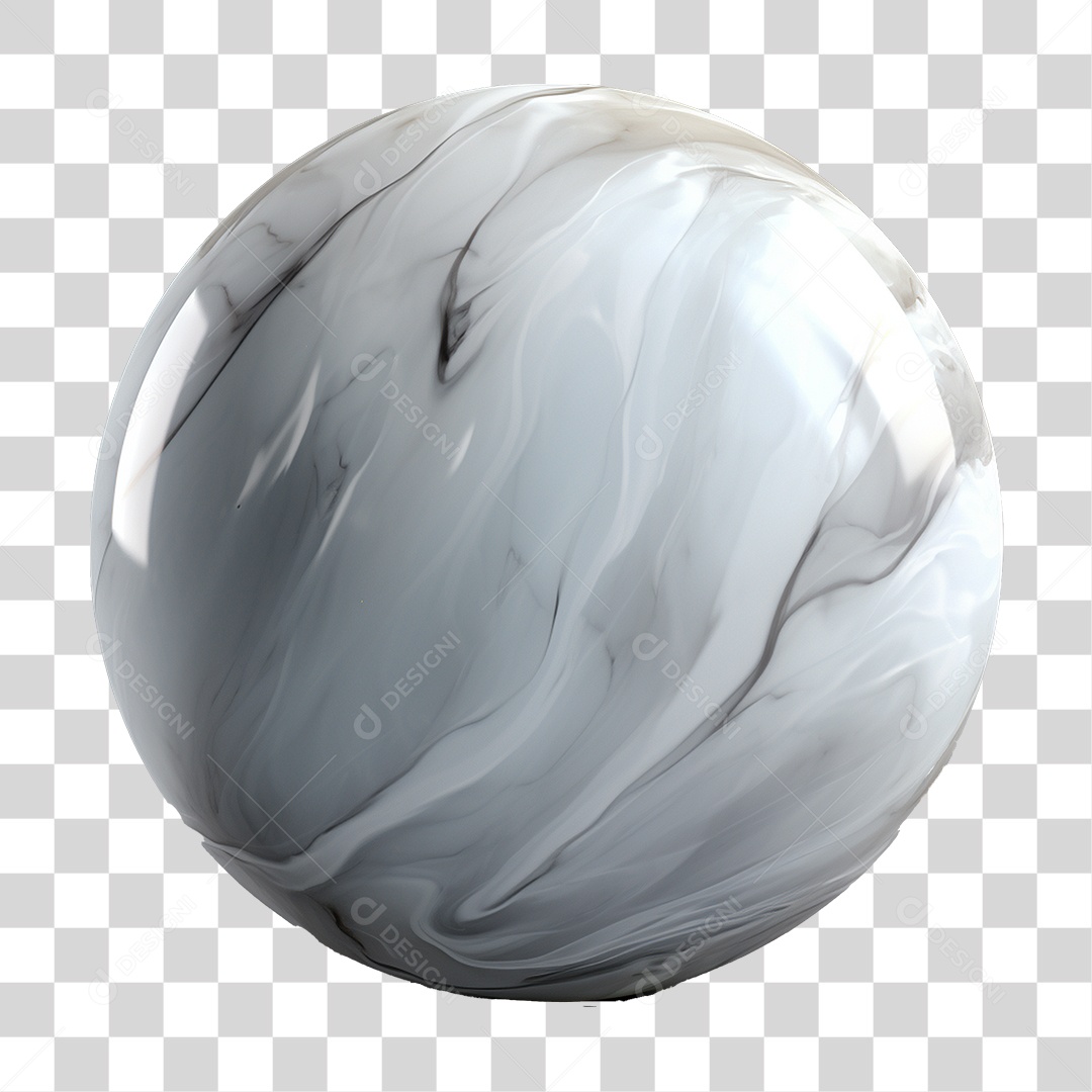 Bola de Mármore PNG Transparente