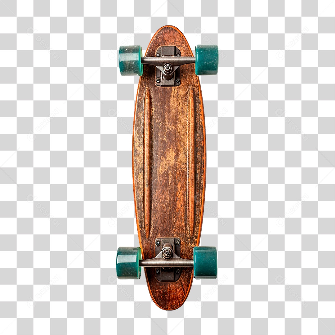 Skate de Madeira PNG Transparente