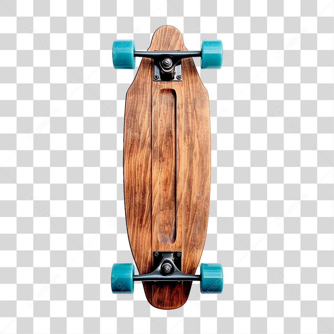 Skate de Madeira PNG Transparente