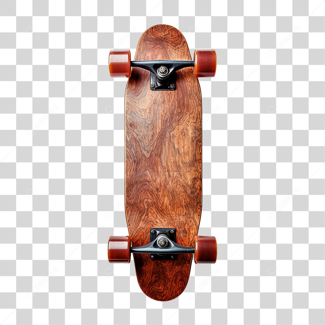 Skate de Madeira PNG Transparente