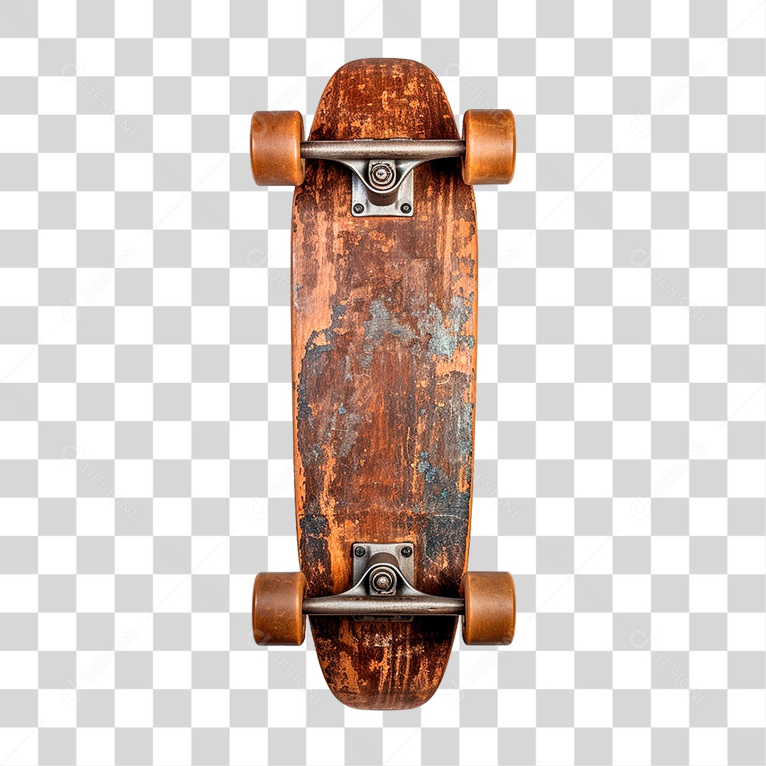 Skate de Madeira PNG Transparente