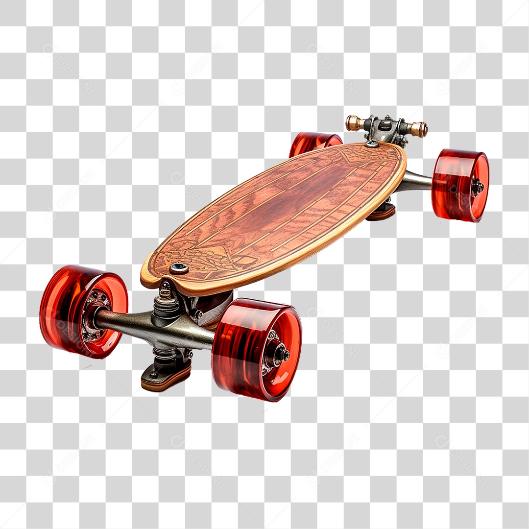 Skate de Madeira PNG Transparente