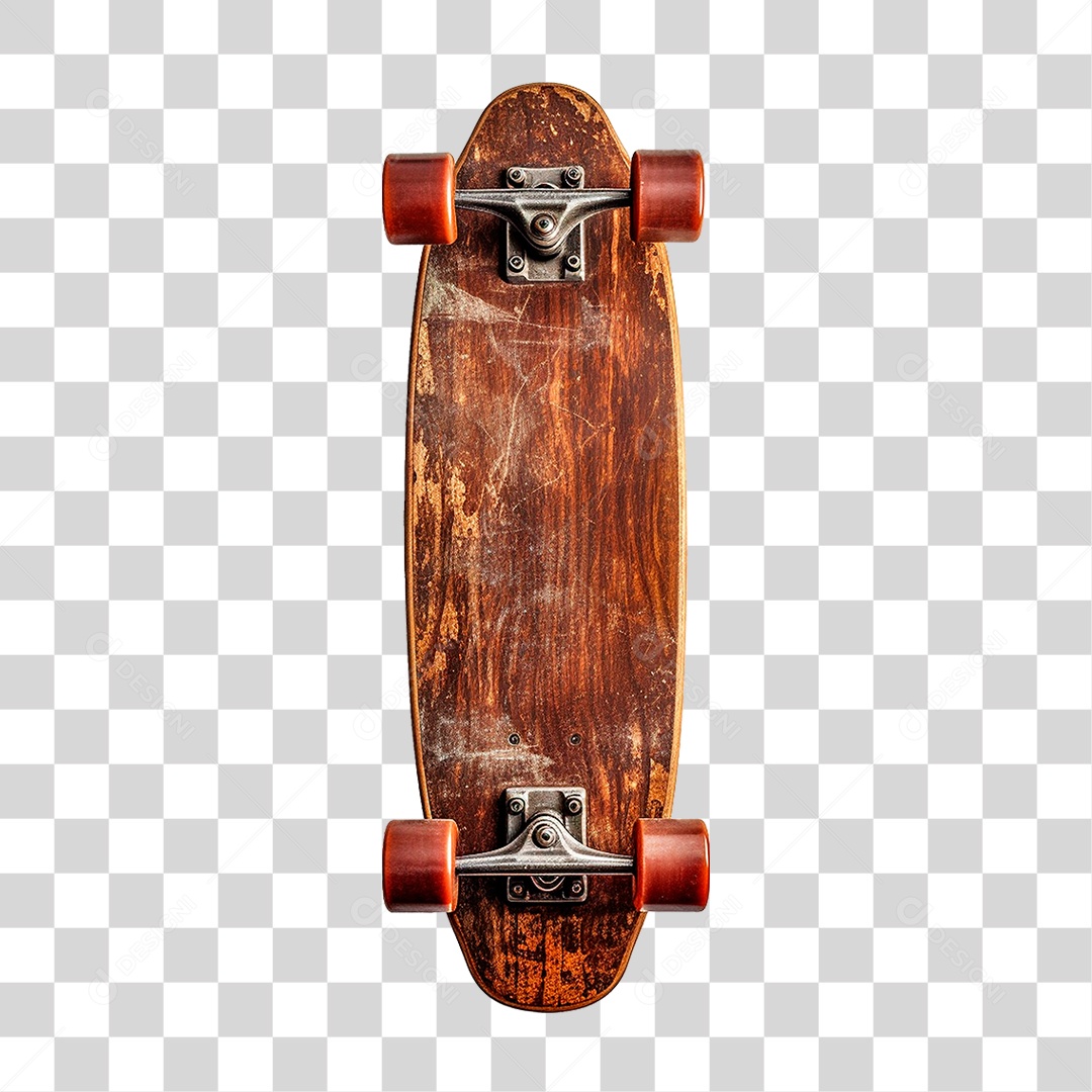 Skate de Madeira PNG Transparente