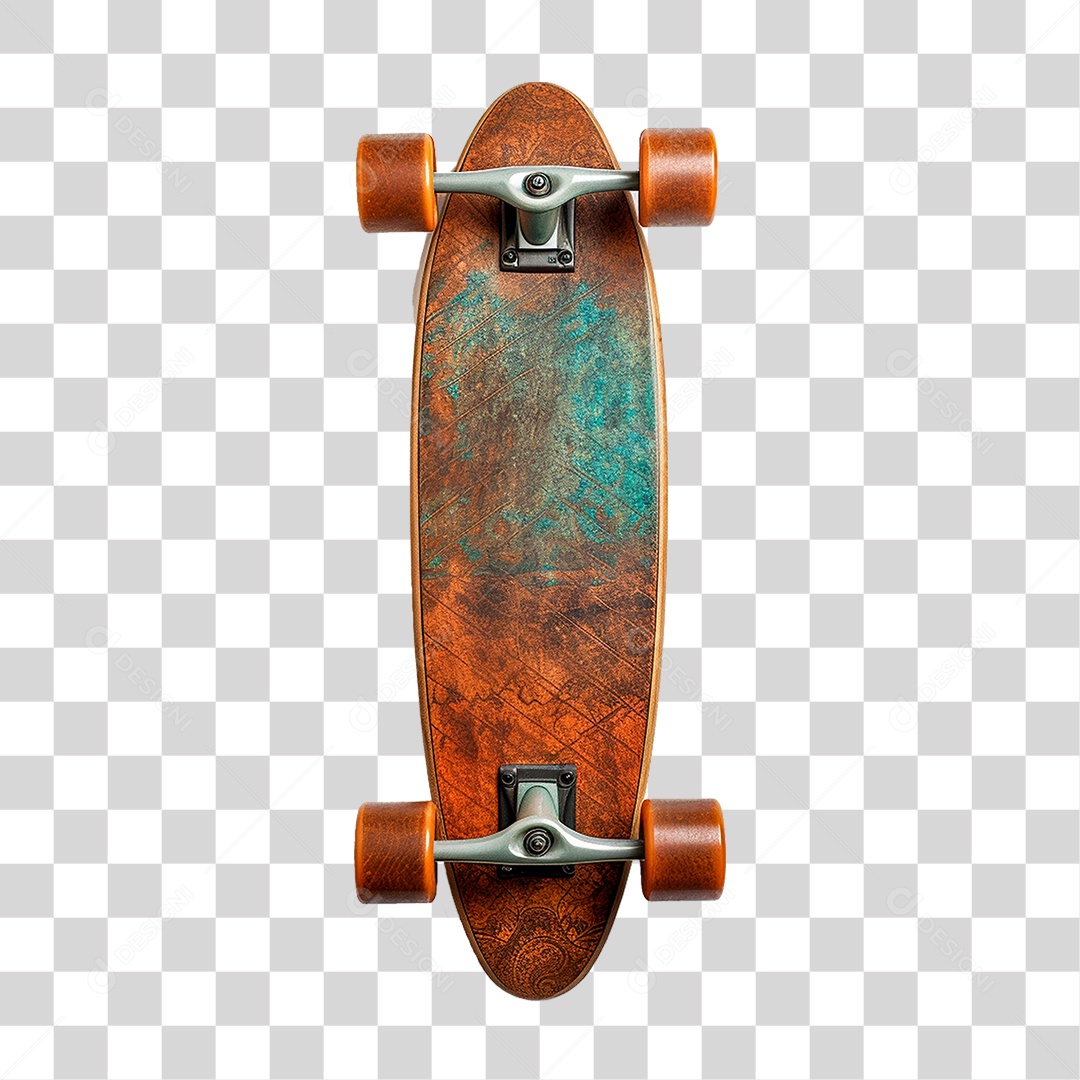 Skate de Madeira PNG Transparente