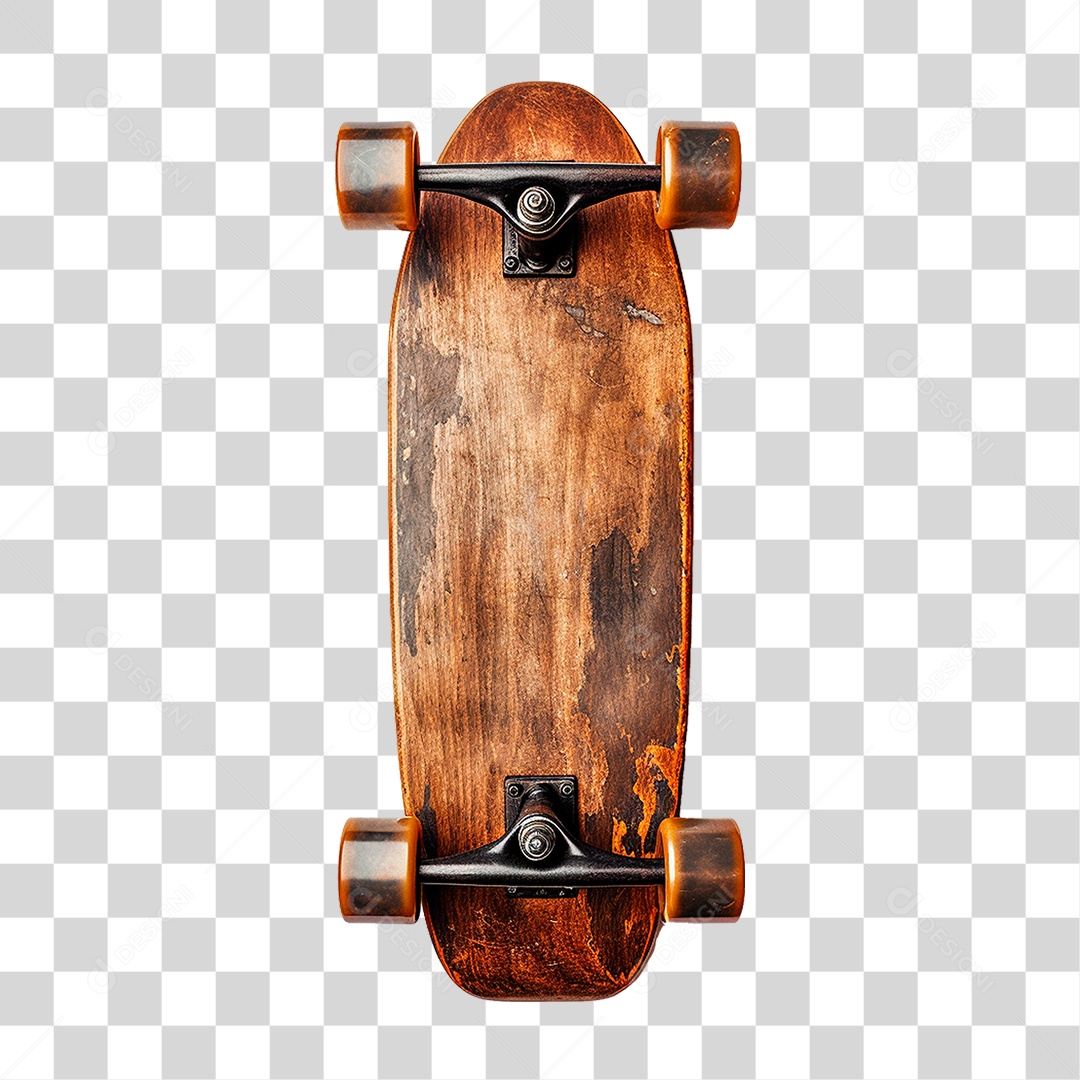 Skate de Madeira PNG Transparente