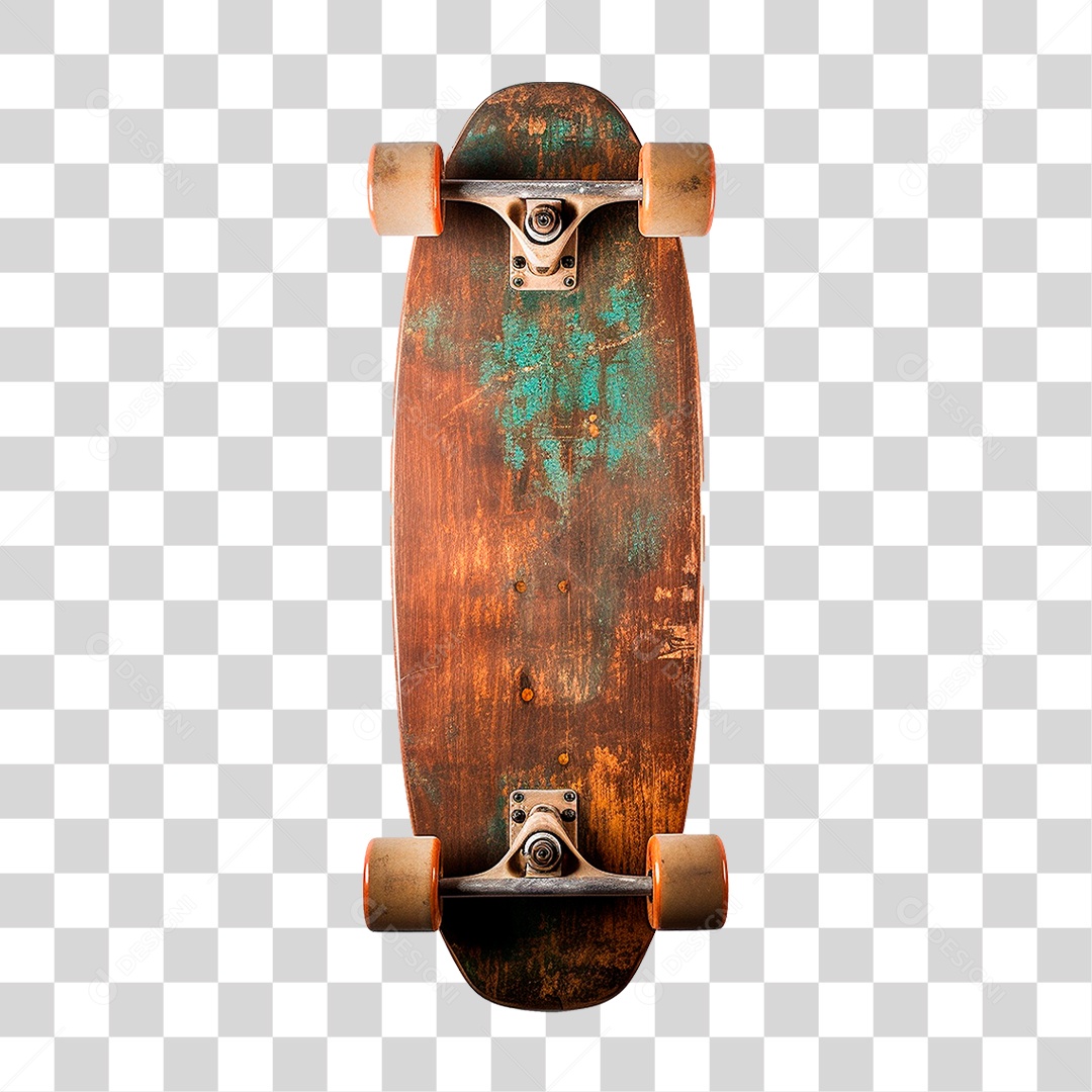 Skate de Madeira PNG Transparente