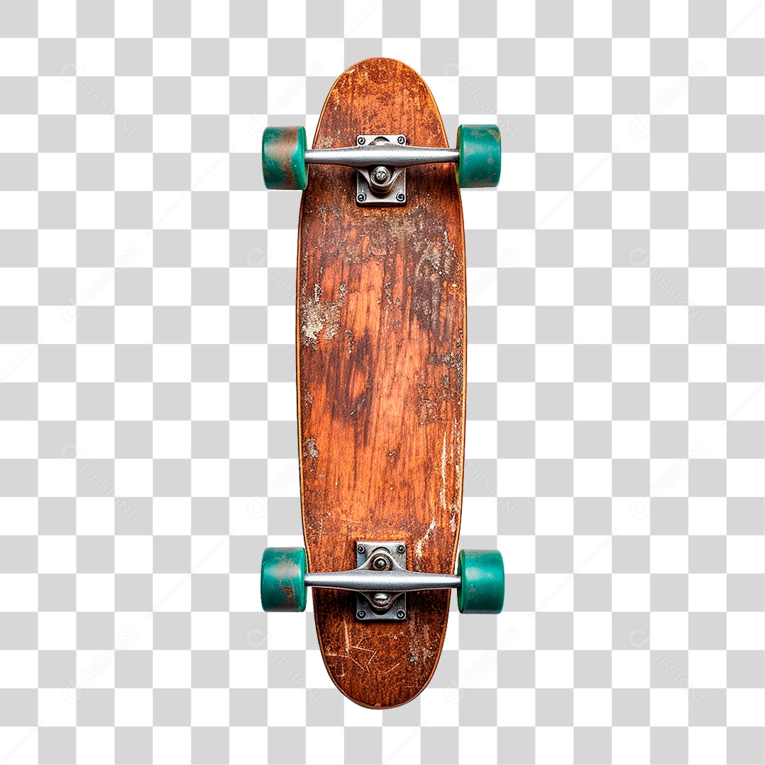 Skate de Madeira PNG Transparente