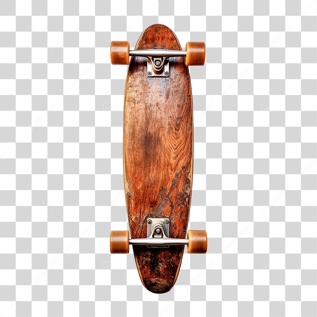 Skate de Madeira PNG Transparente
