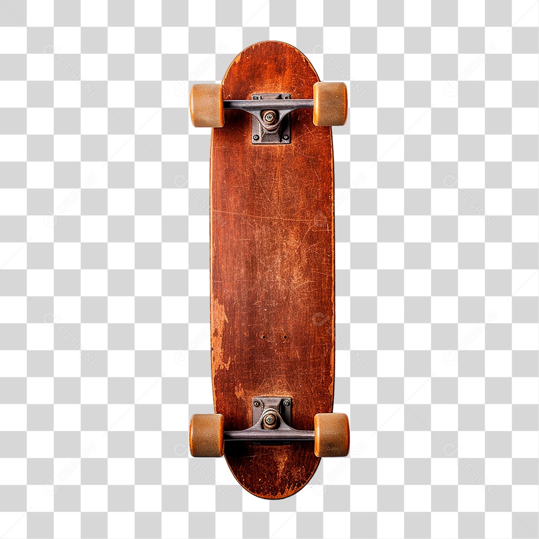 Skate de Madeira PNG Transparente