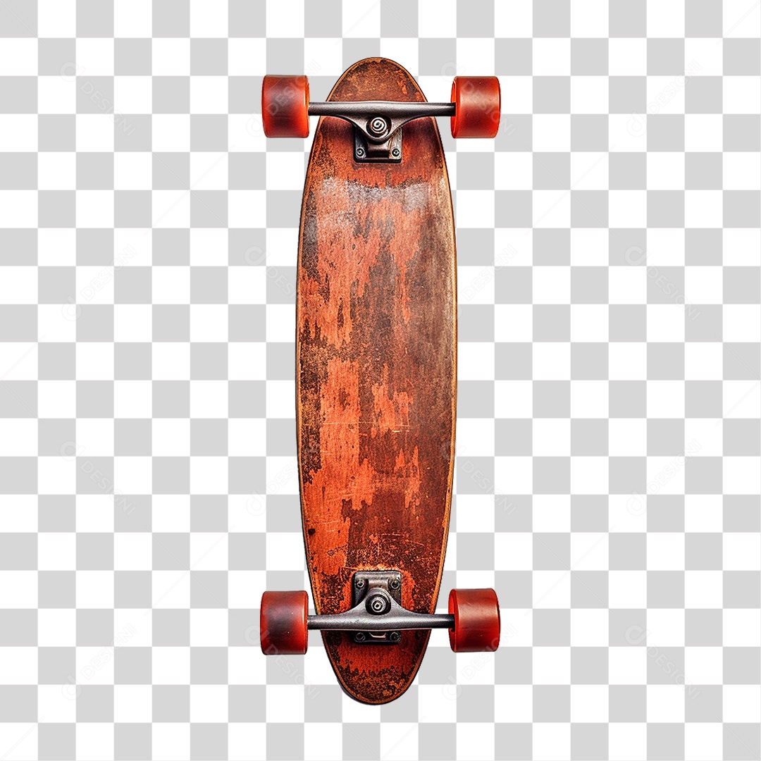 Skate de Madeira PNG Transparente