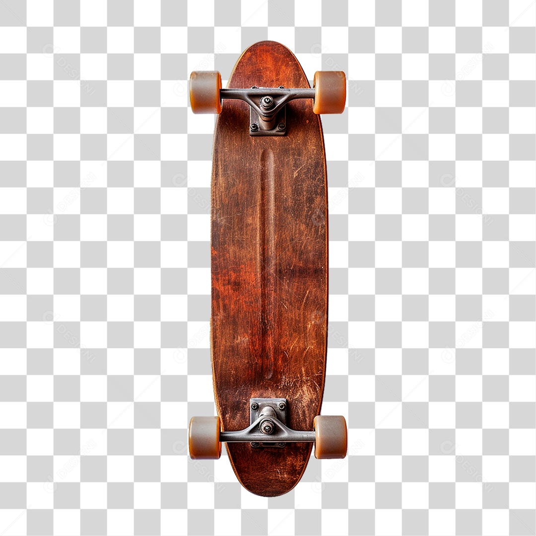 Skate de Madeira PNG Transparente