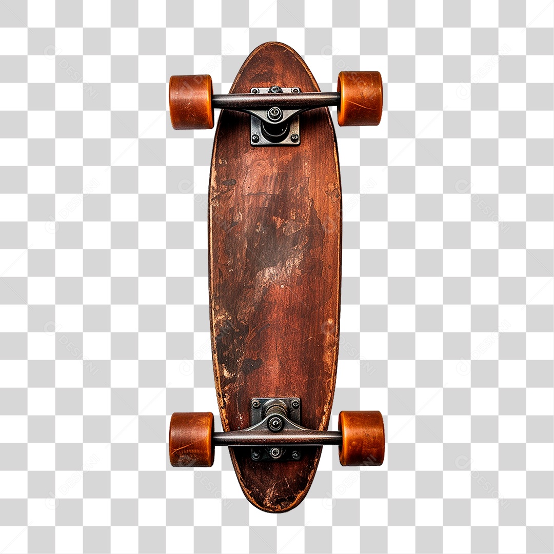 Skate de Madeira PNG Transparente
