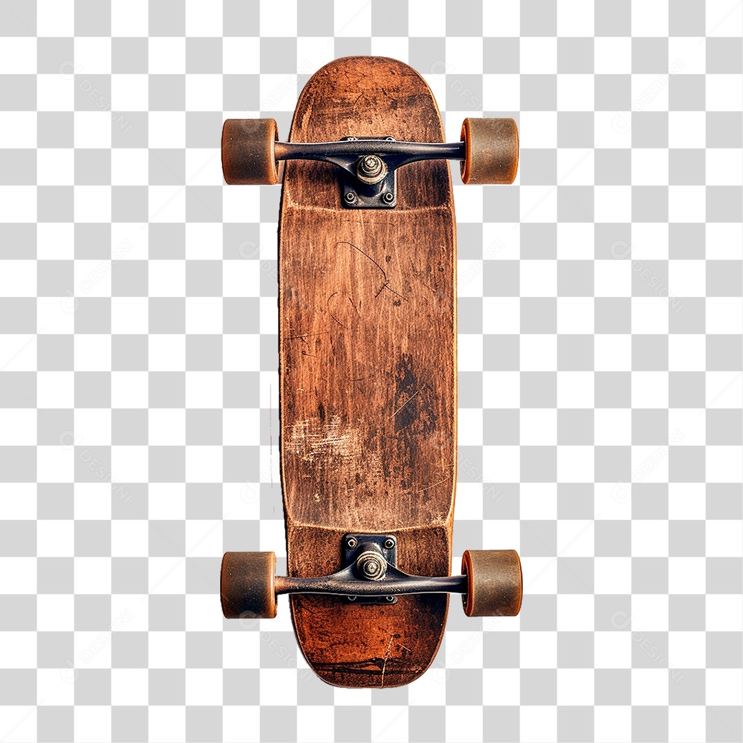 Skate de Madeira PNG Transparente