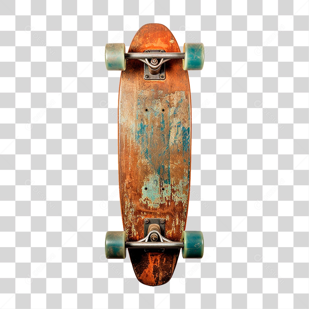Skate de Madeira PNG Transparente