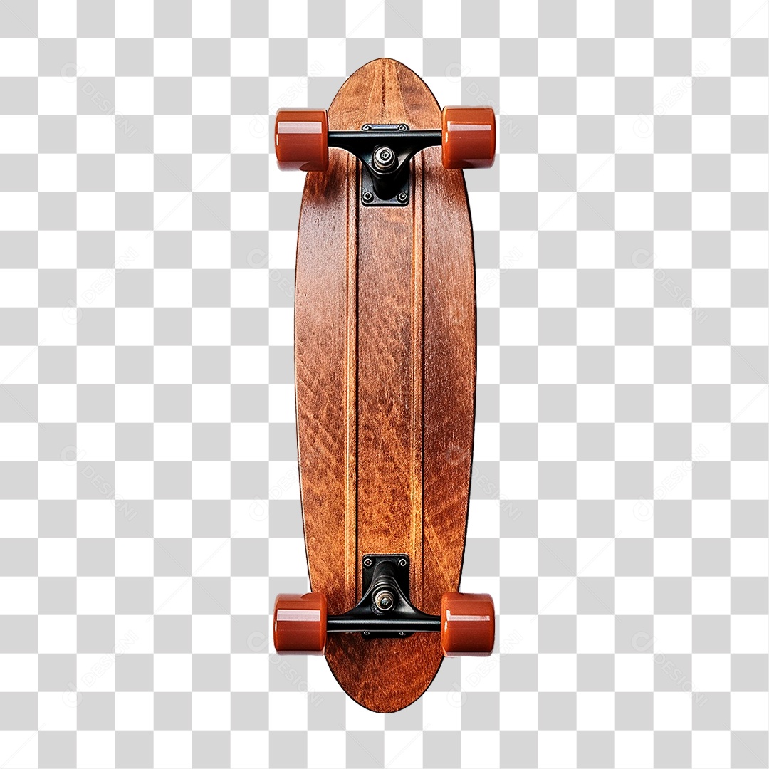 Skate de Madeira PNG Transparente
