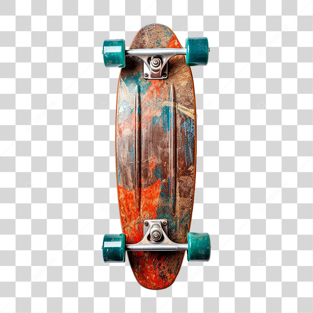 Skate de Madeira PNG Transparente