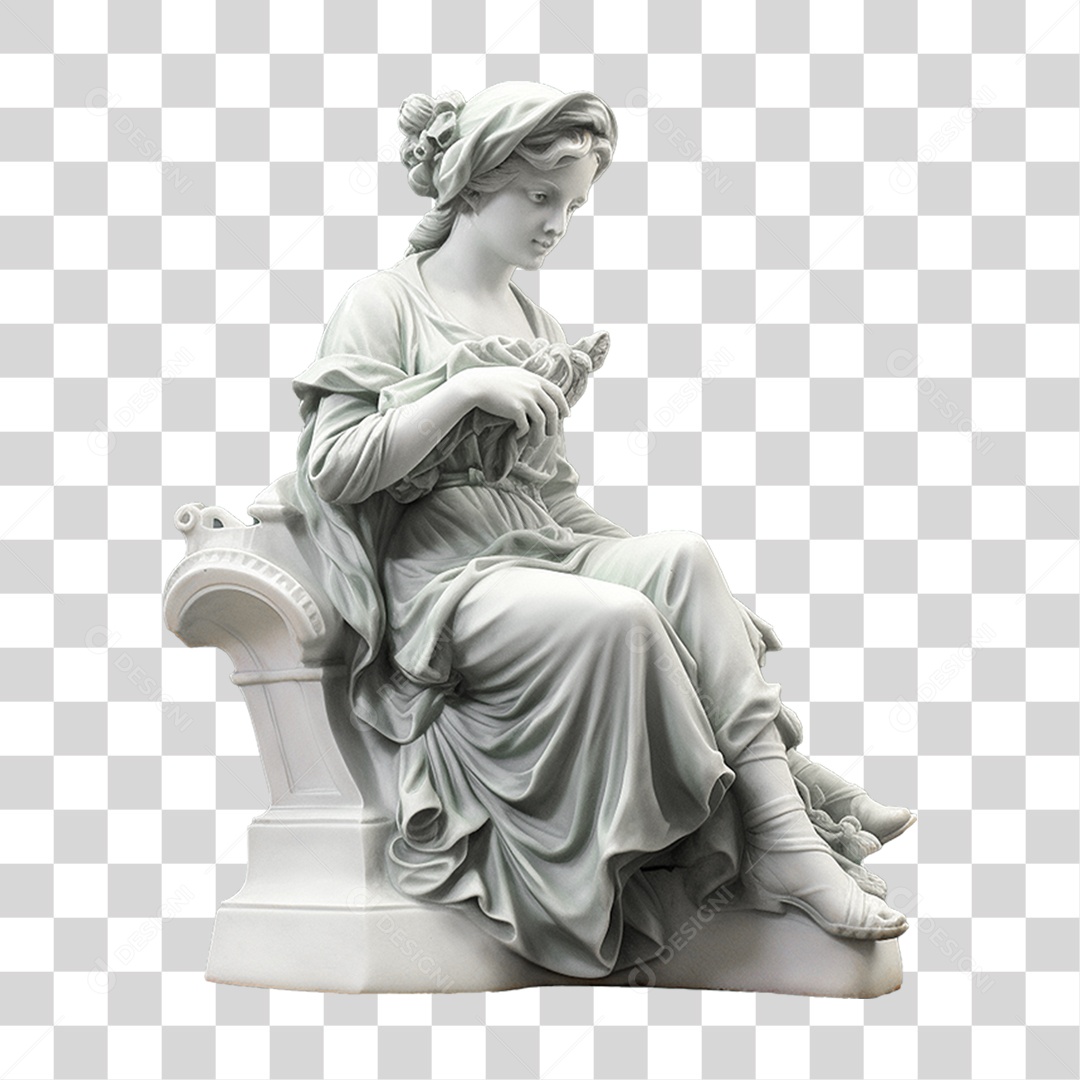 Estátua de Gesso PNG Transparente