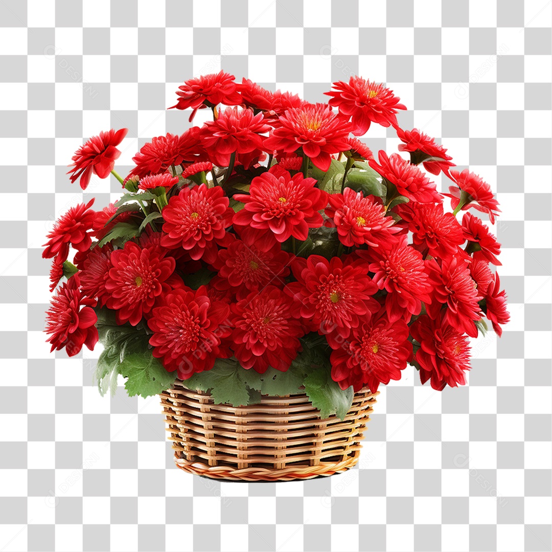 Cesta de Flores PNG Transparente